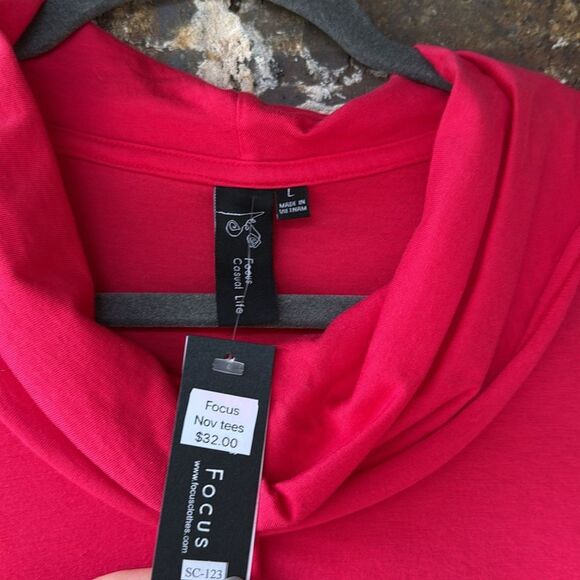 NWT Focus Sleeveless Cotton Cowl Neck Top Size Large - Picture 4 of 7